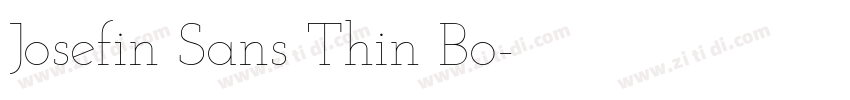 Josefin Sans Thin Bo字体转换